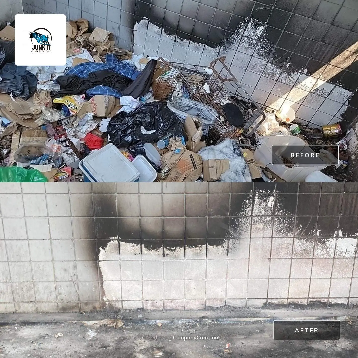 a garbage in a room