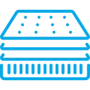 a blue mattress for mattress removal and bulky item collection