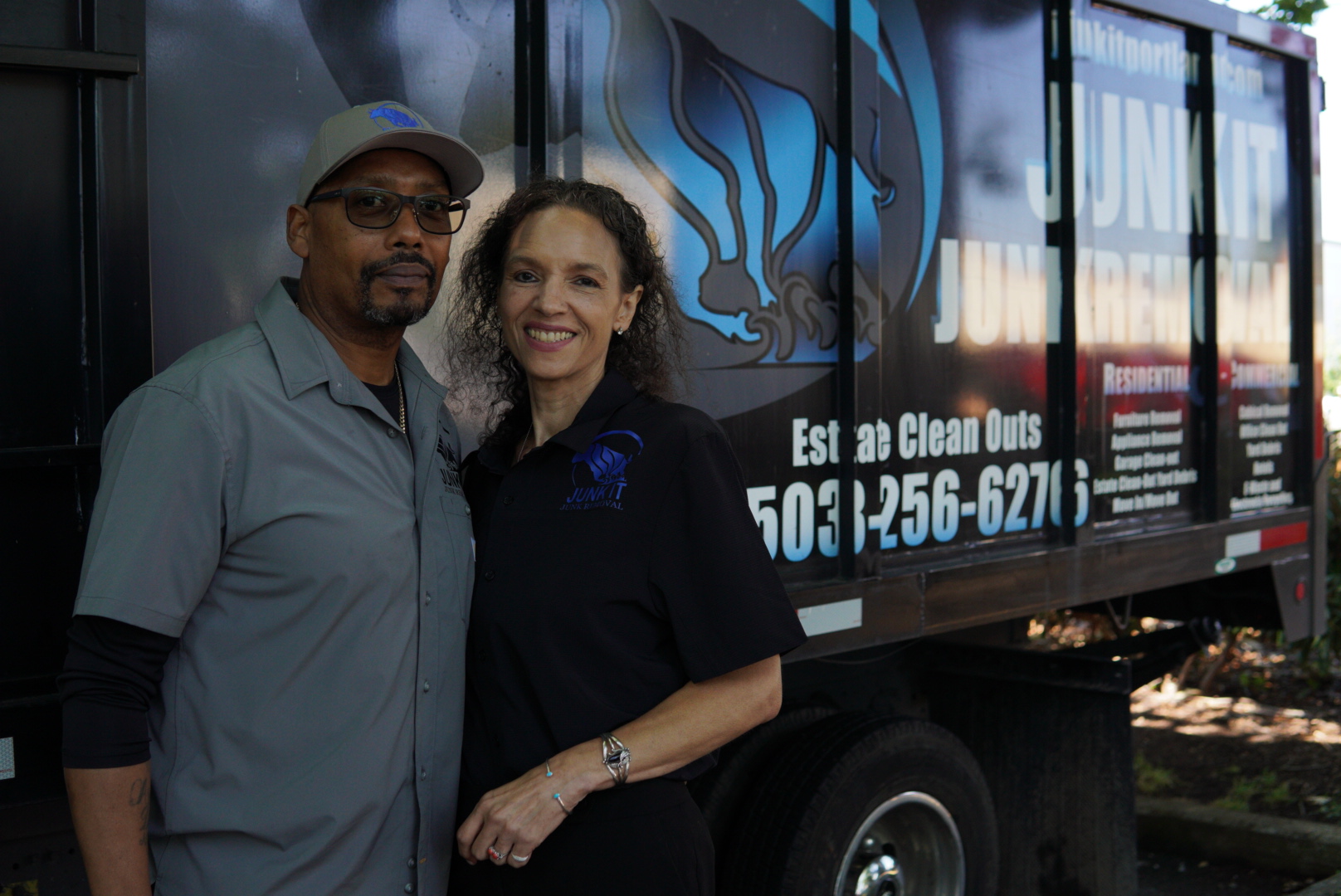 Husband and Wife Michelle And Dupree Carter - Owners at Junk It Junk Removal